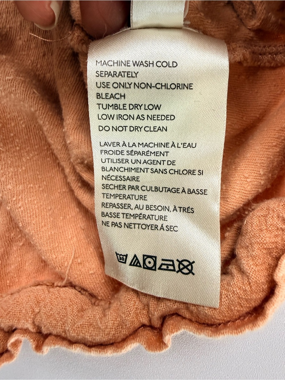We The Free Cropped Button-Front Terry Drawstring Blouse in Rust - Picture 7 of 8